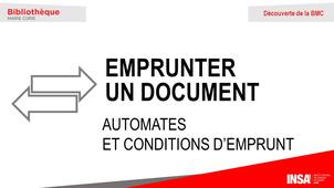 Emprunter un document - Découverte de la BMC