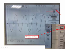 Premiers réglages de l'oscilloscope