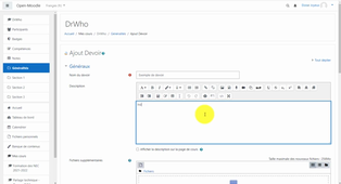 Création de devoir sur Moodle