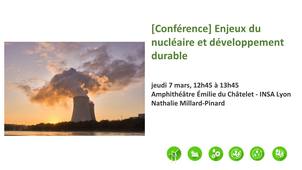 Conférence-MILLARD PINARD Nathalie -Enjeux du nucléaire et développement durable