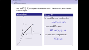 Cinématique position et coordonnées