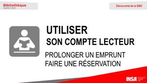 Utiliser son compte lecteur - Découverte de la BMC