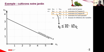 Interprétation géométrique d'un programme linéaire