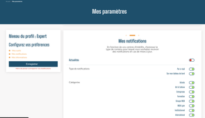 Les notifications sur l'intranet